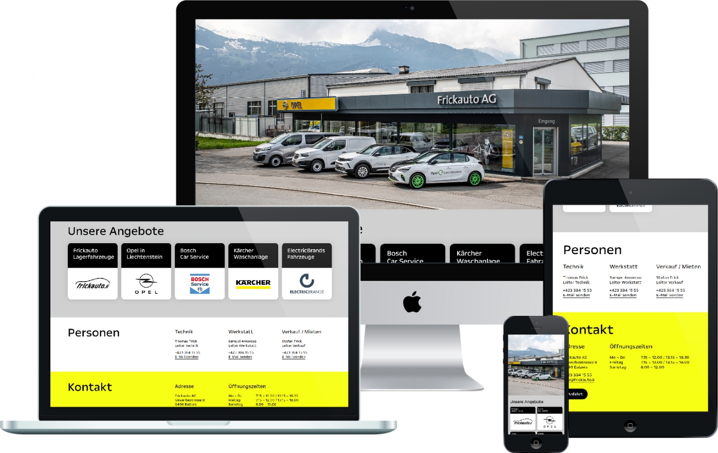 Frickauto AG - Responsive OnePage